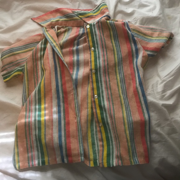 Tops - small, colorful pinstripe button up Tops - small, colorful pinstripe button up